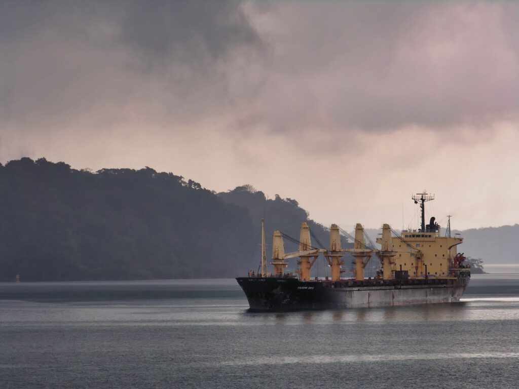 Central America - Panama - Panama Canal - Lake Gatun - Cargo Ship