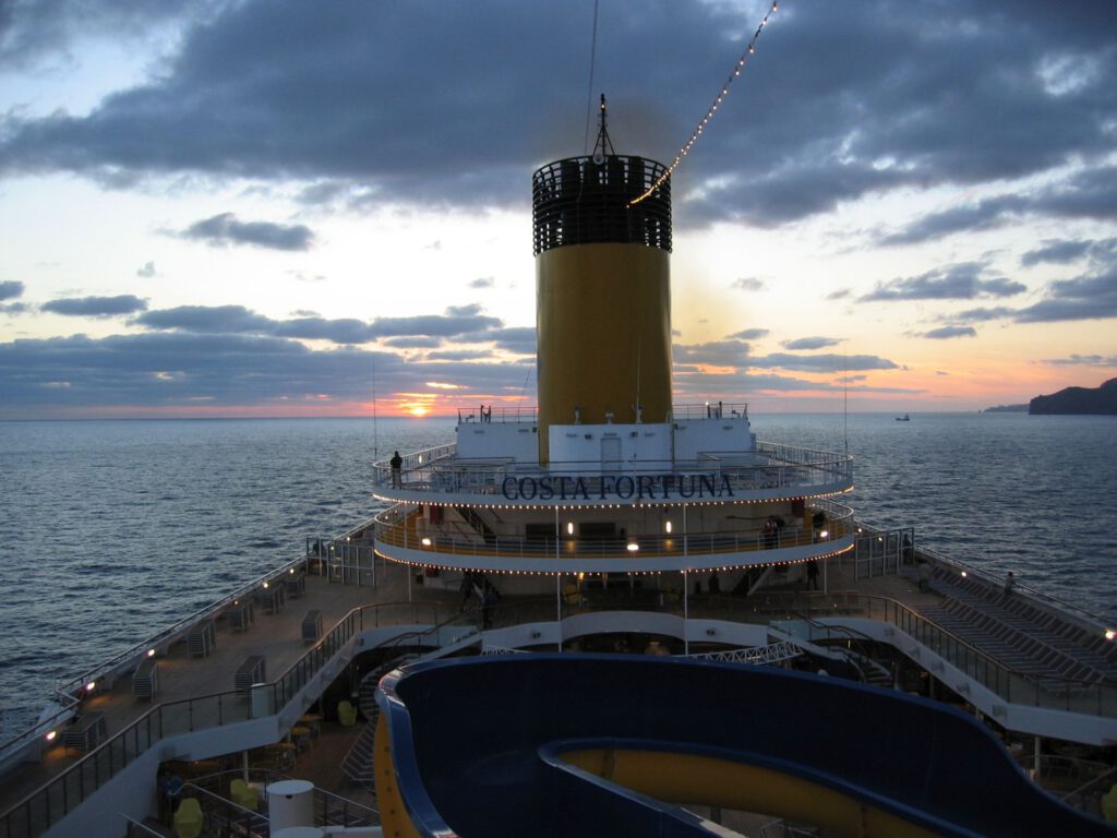 Cruise Ship - Costa Fortuna - Sunset