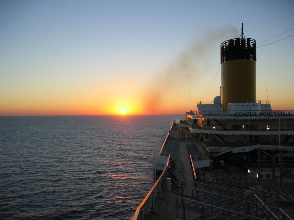 Cruise Ship - Costa Fortuna - Sunset