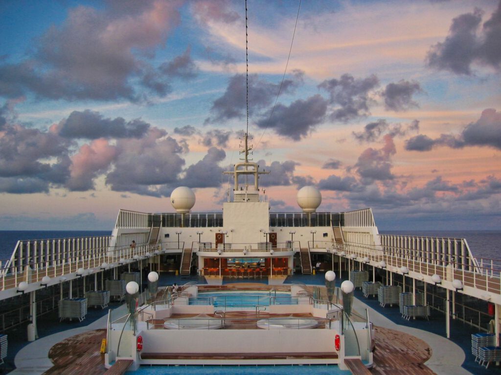 Cruise Ship - MSC Lirica at Sunset