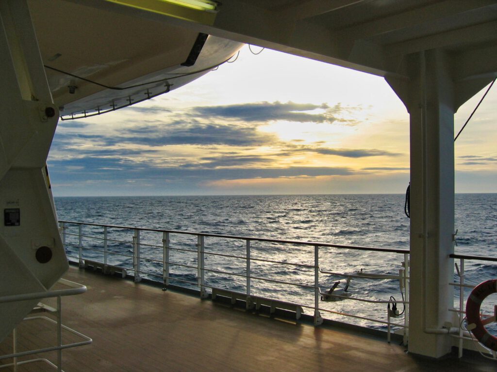 Cruise Ship - MSC Lirica at Sunset