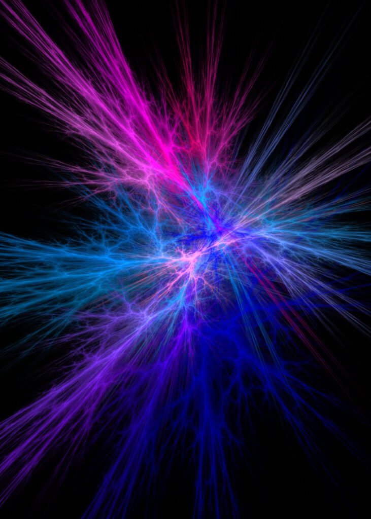 Digital Art - Plasma Lightning - Blue Pink