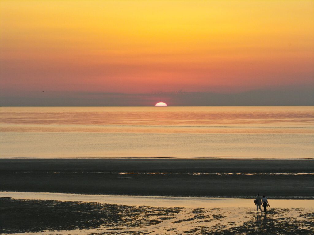 Netherlands - Oostkapelle - People on the Beach at Sunset