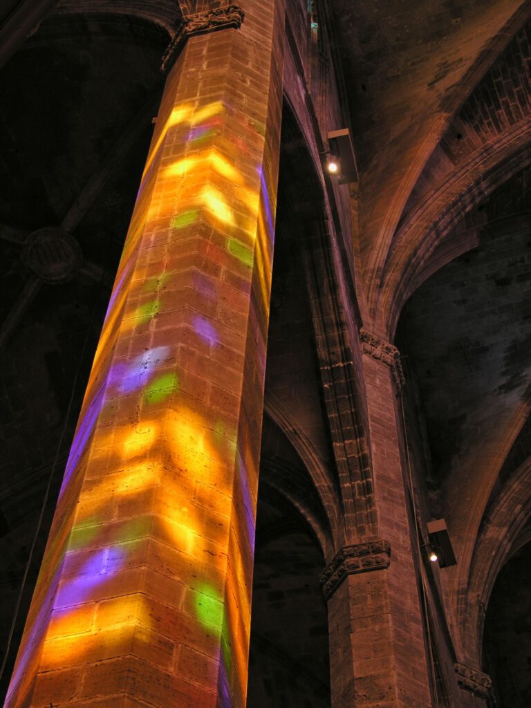 Spain - Mallorca - Palma - Catedral de Mallorca - Illuminated Pillar