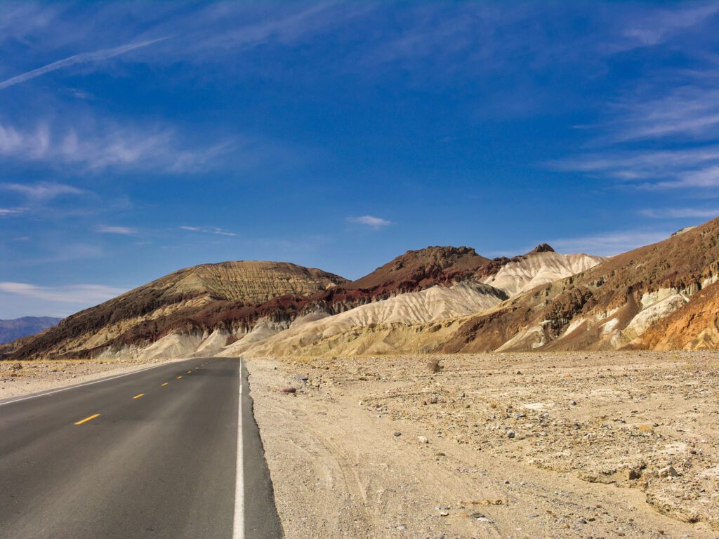 USA - Cafifornia - Death Valley National Park - Road trough Golden Canyon