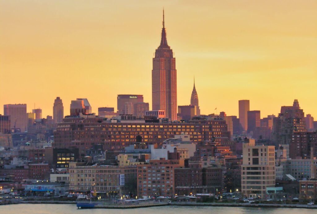 USA - New York - Manhattan - Empire State Building and Skyline at Sunrise