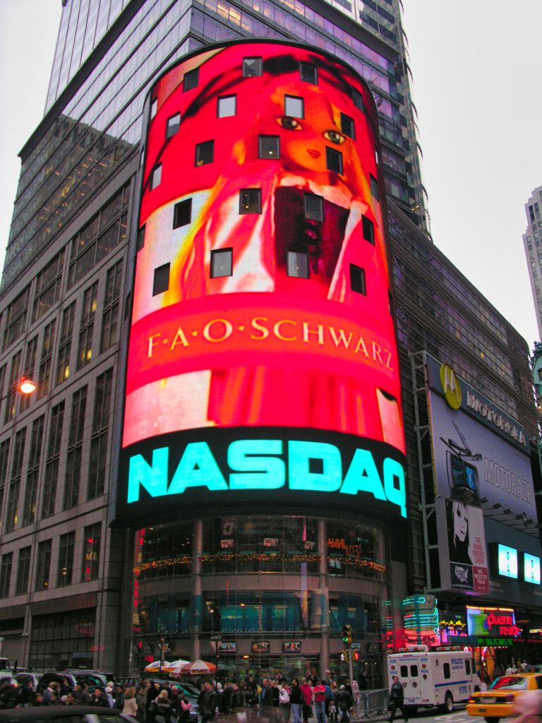 USA - New York - Manhattan - Times Square and NASDAQ
